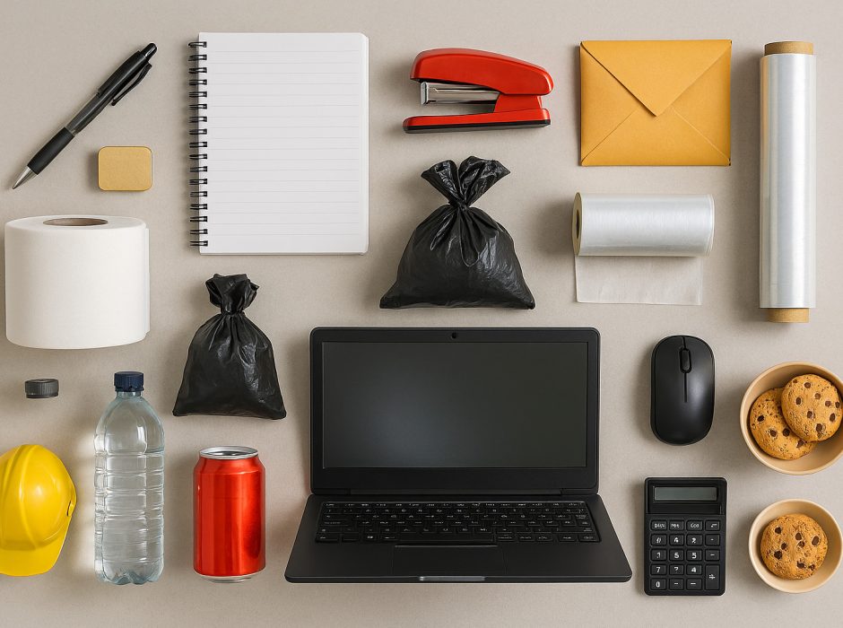 Fournitures de bureau, emballage, hygiène, informatique, EPI, convivialité​